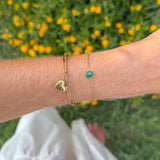 Emerald Agape Cross Link Bracelet