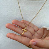 Devotion Cross Curb Chain Necklace