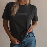 Can't Throw Stones Tee- Charcoal | Christian Faith Tee