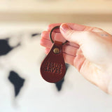 Jesus Saves USA Made Leather Keychain