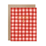 Christmas Blessings Gingham Card