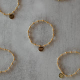 2mm + 4mm Gold Bead Stacking Bracelet