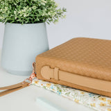 Bible Cover, Weave Bible Case, Crossbody CARAMEL