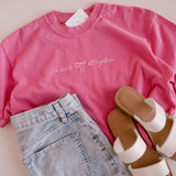 He Holds All Together Tee - Pink | Women's Christian Tee