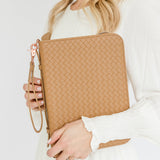 Bible Cover, Weave Bible Case, Crossbody CARAMEL