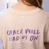 Grace Will Lead Taupe Drop Shoulder Tee