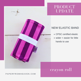 Crayon Roll-Up Organizer - Pink/Purple