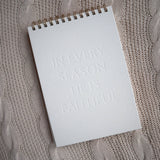 In Every Season Letterpress Notebook