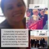 Crayon Roll-Up Organizer - Pink/Red