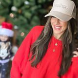 Mother Embroidered Trucker Hat -  Sand