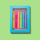Wax Highlighter Set - Motivational - Asst Clrs - 6 Piece Set