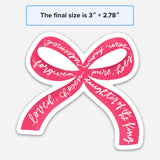 Pink bow sticker | Christian sticker | Daughter of the King