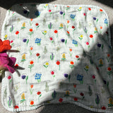 Marian Garden Mini Bamboo Cotton Muslin Blanket
