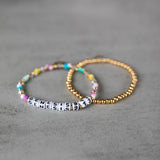 Genesis 9:13 Bible Verse Beaded Word Bracelet