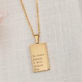 Necklace: In Every Season I Will Praise, 18kt Yellow Gold