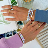 Pray Pearl Letter Bracelet