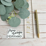 Christian sticker | Jesus changes everything