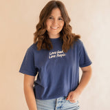 Love God Love People Tee- Classic Blue | Christian Tee