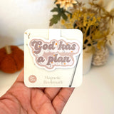 God has a plan magnetic bookmark