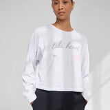 Take Heart Cropped LS Women's Tee