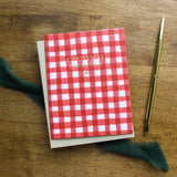 Christmas Blessings Gingham Card