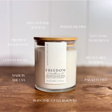 Freedom | Baked Apple Pie | 9 oz. Clear Jar Soy Candle