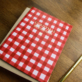 Christmas Blessings Gingham Card