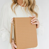 Bible Cover, Weave Bible Case, Crossbody CARAMEL