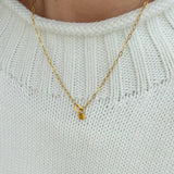 Heart Lock Paperclip Chain Necklace