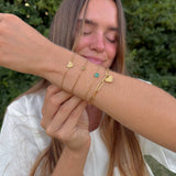 Emerald Agape Cross Link Bracelet