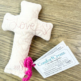 Loved (Dusty Pink Velvet) - (Lavender Scented) Well Worn Comfort Cross
