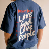 Love God Love People Tee- Classic Blue | Christian Tee