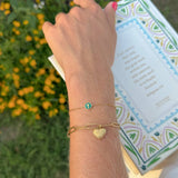Emerald Agape Cross Link Bracelet