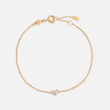 Dainty Bow Gem Link Bracelet