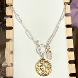 Serenity Prayer Chunky two-toned Necklace