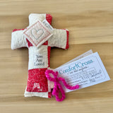 You Are Loved Heart Pocket - Well Worn Comfort Cross