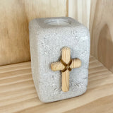 Limestone Cross Sculpture - 3x3x3.75
