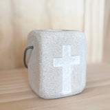Limestone Cross Sculpture - 3x3x4