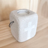 Limestone Cross Sculpture - 3x3x4