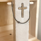 Limestone Cross Sculpture - 3x3x15