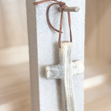Limestone Cross Sculpture -3x3x11