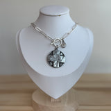 Lord's Prayer Paperclip Chain Necklace - Silver