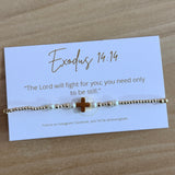 Exodus 14:14 Beaded Bracelet