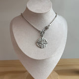 "For the Lord Your God Is With You" Chain Necklace with Crystal