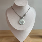 "For the Lord Your God Is With You" Chain Necklace with Crystal
