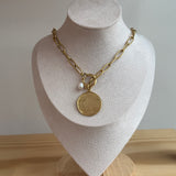 Lord's Prayer Simple Chain Necklace - Gold