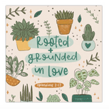 Rooted and Grounded in Love Ephesians 3:17 Plant Lady Vinyl Sticker