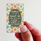 Quilt 1 Thessalonians 4:11 Vinyl Sticker