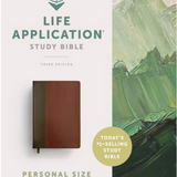 NLT Life Application Study Bible, Third Edition, Personal Size - Brown/Burgundy