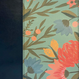 NLT Life Application Study Bible, Third Edition, Red Letter - Teal Floral